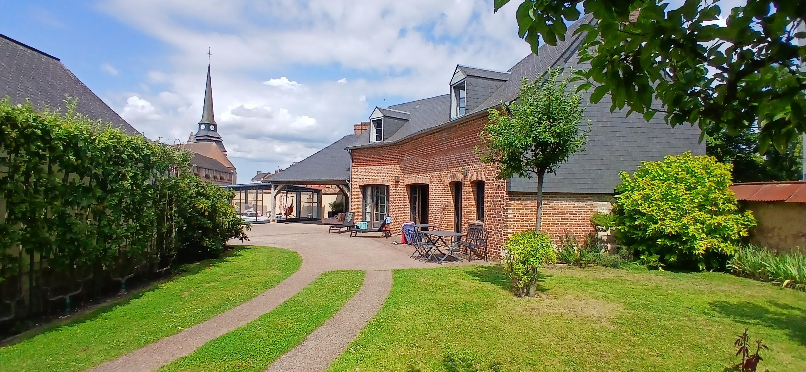 The outside of the property. 