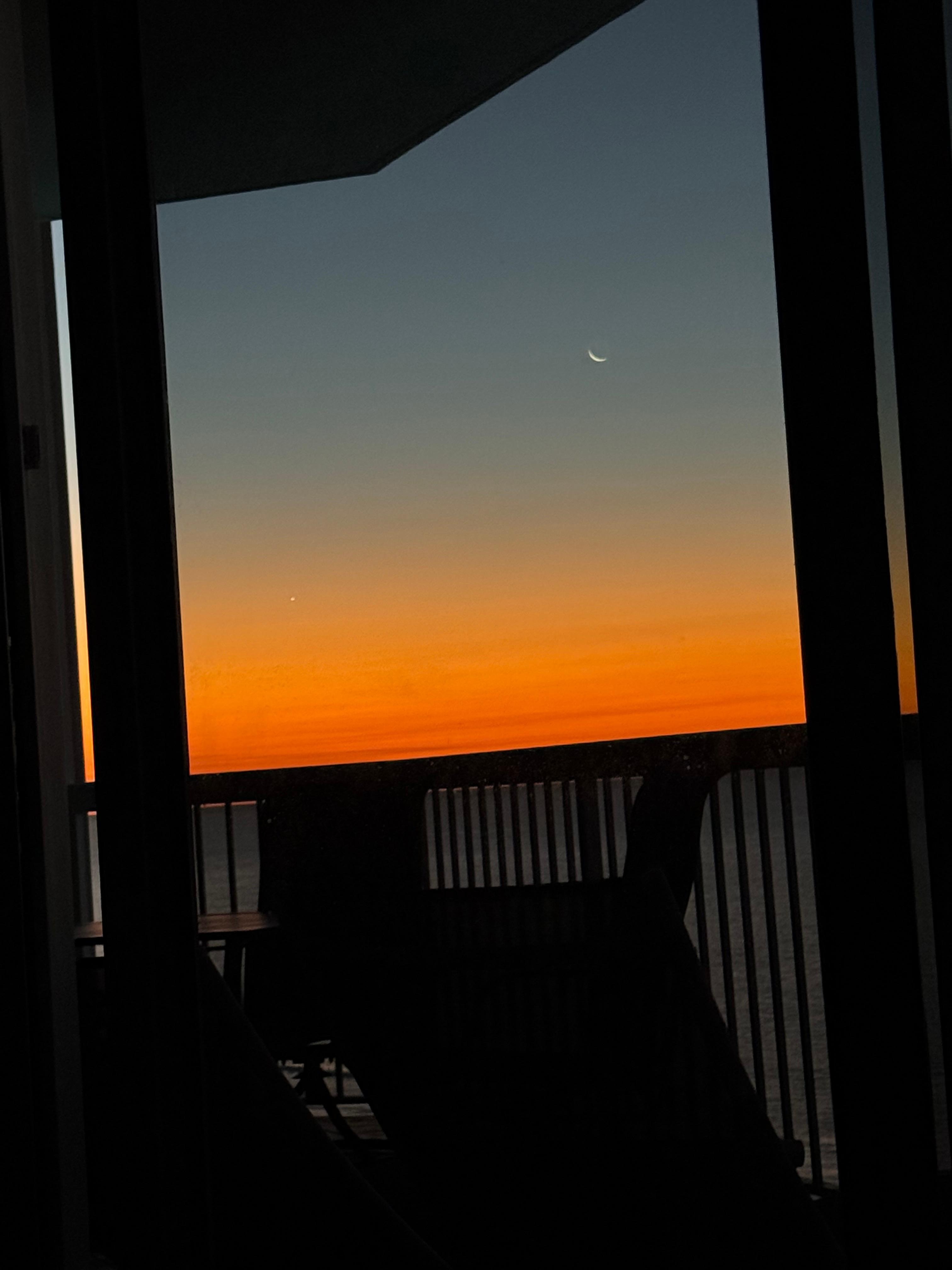 Morning sunrise right out the master window