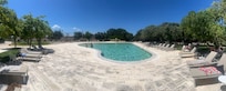 Pano photo of the pool. It’s huge!
