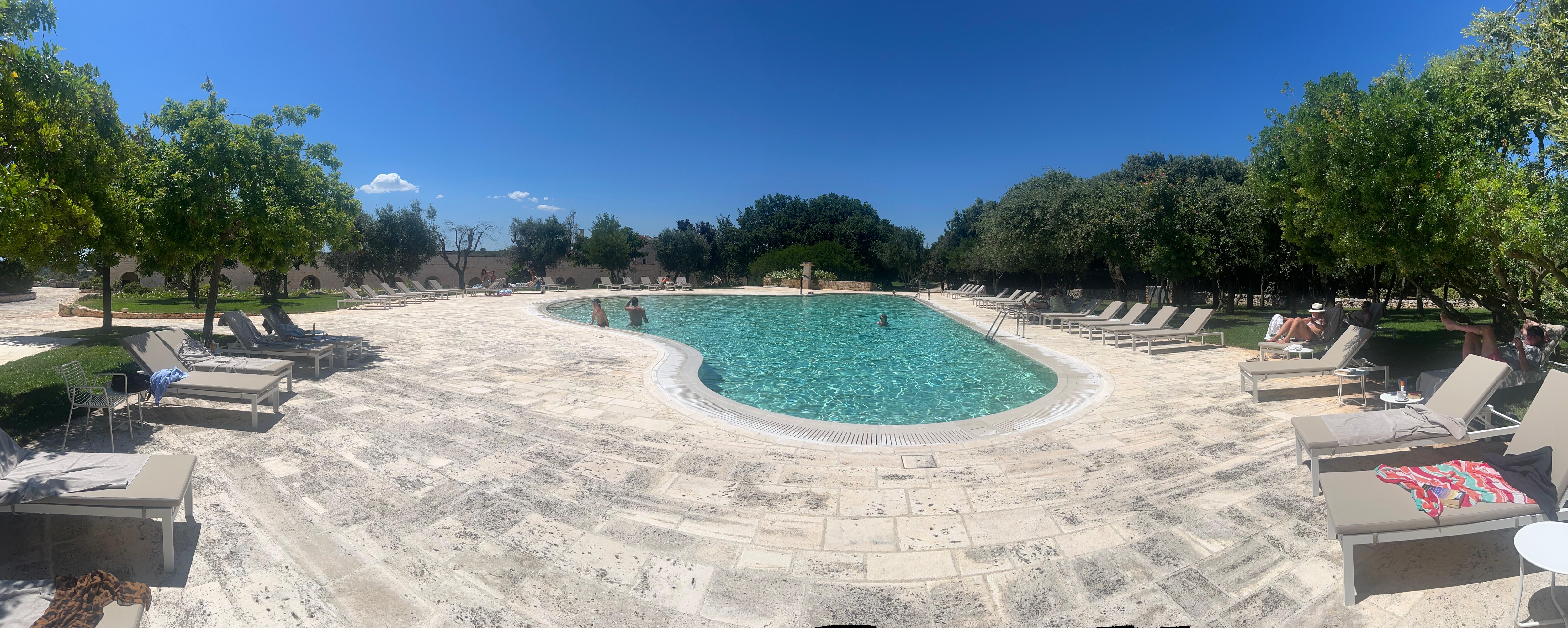 Pano photo of the pool. It’s huge!