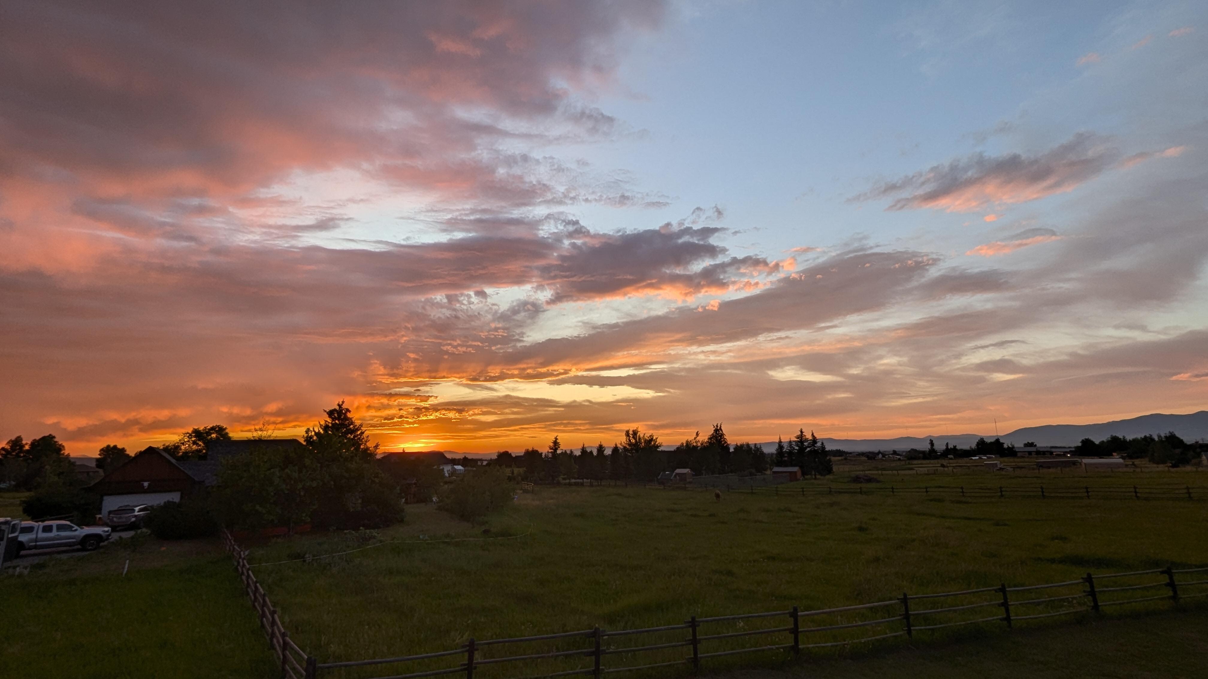 Sunset from the back deck.