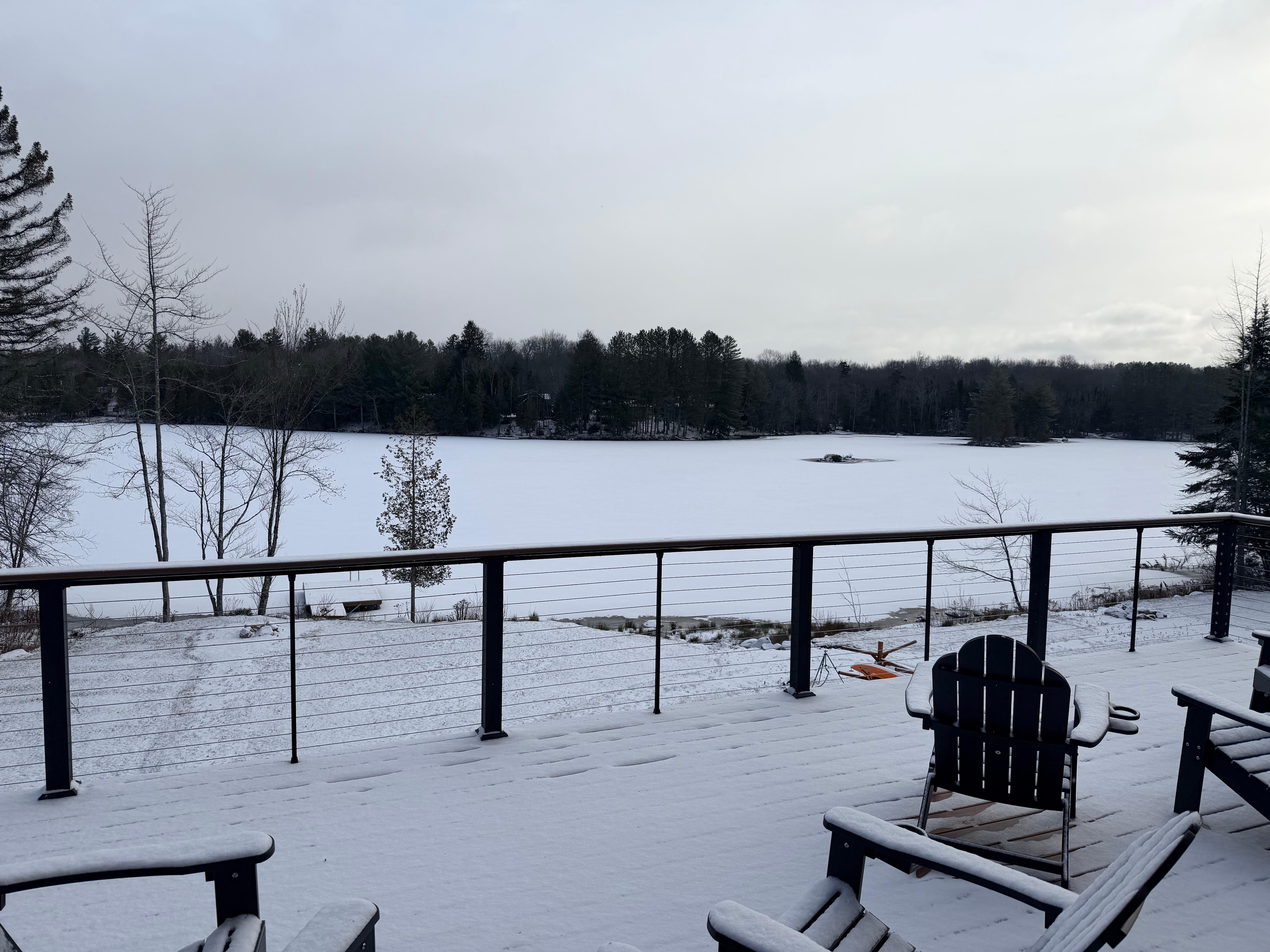 From the family room out onto the deck for a view of the lake! 