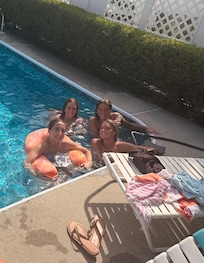 Making TikTokâs in the heated pool