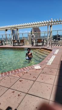 The pool on the roof
