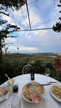 Supper on the balcony