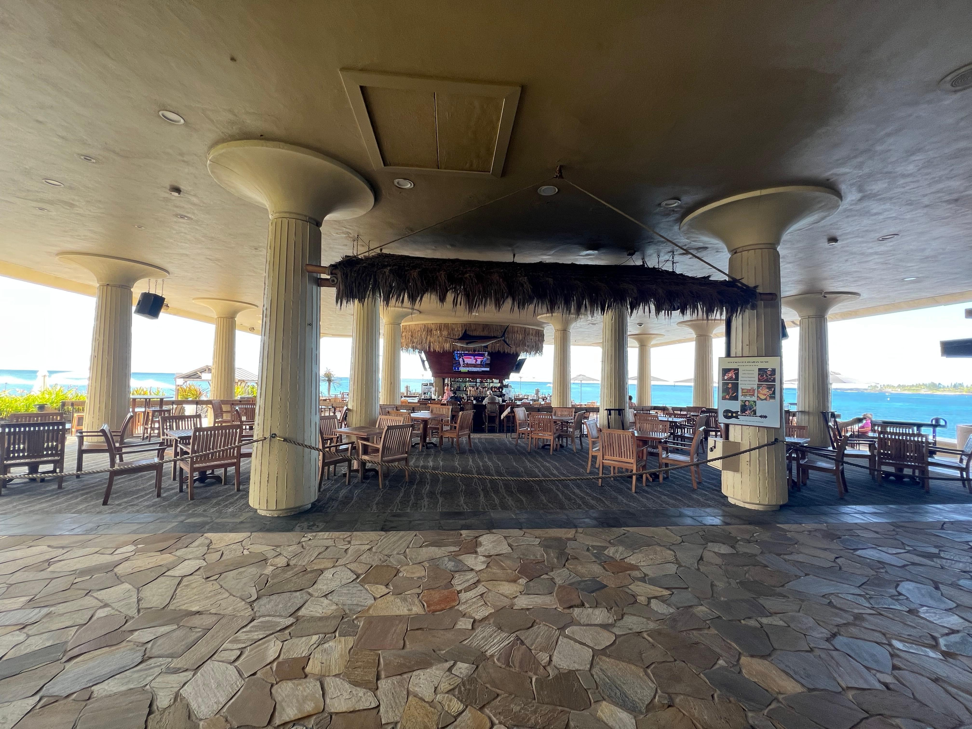 Restuarant view from lobby - all outdoor and under roof, beautiful!