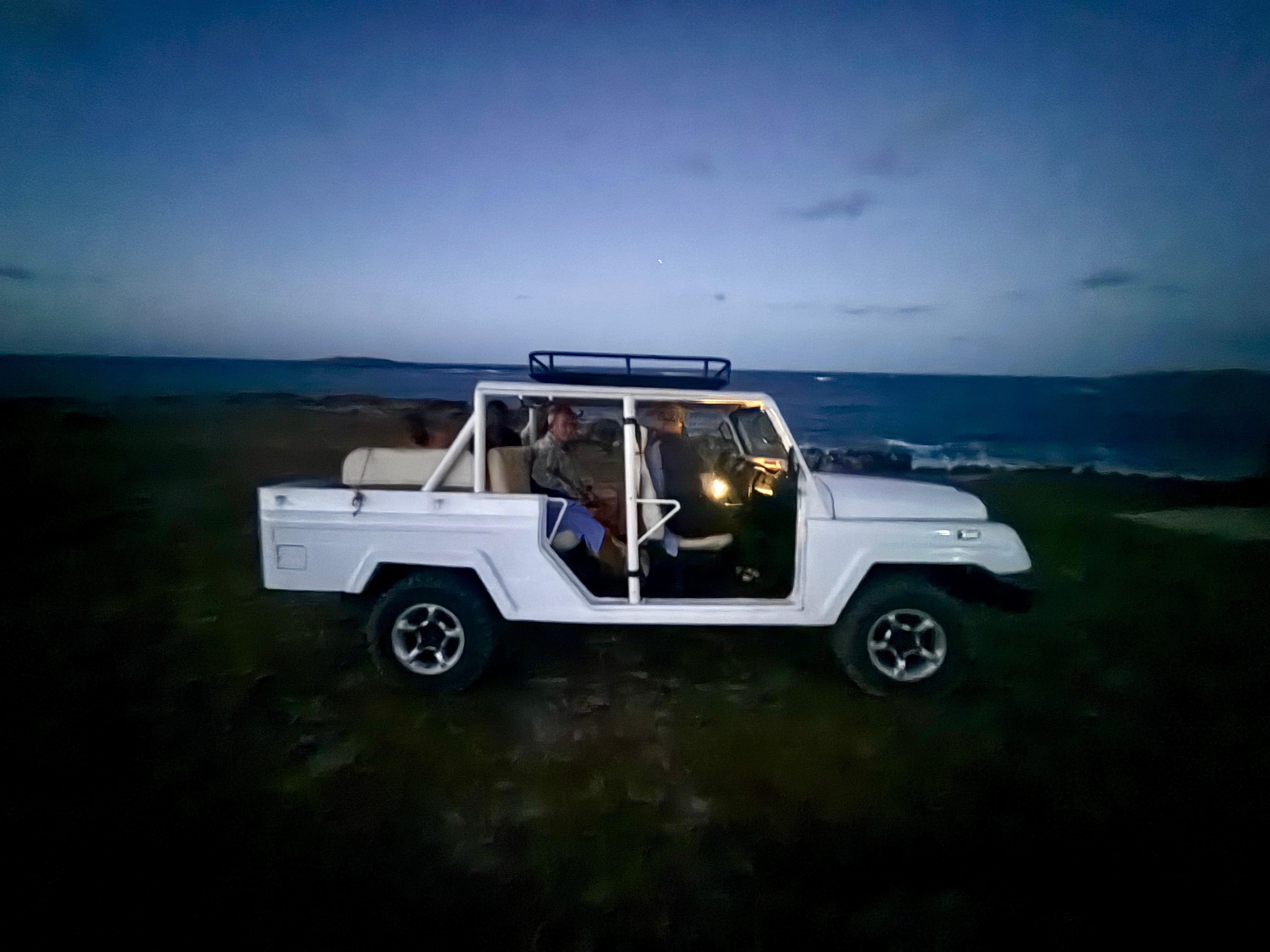 Heading home after spending afternoon on the remote beach
