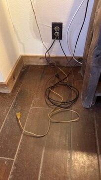 Wires all over the place (every room had a scene like this)