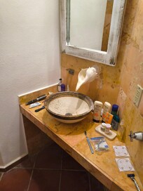 Bathroom sink and faucet