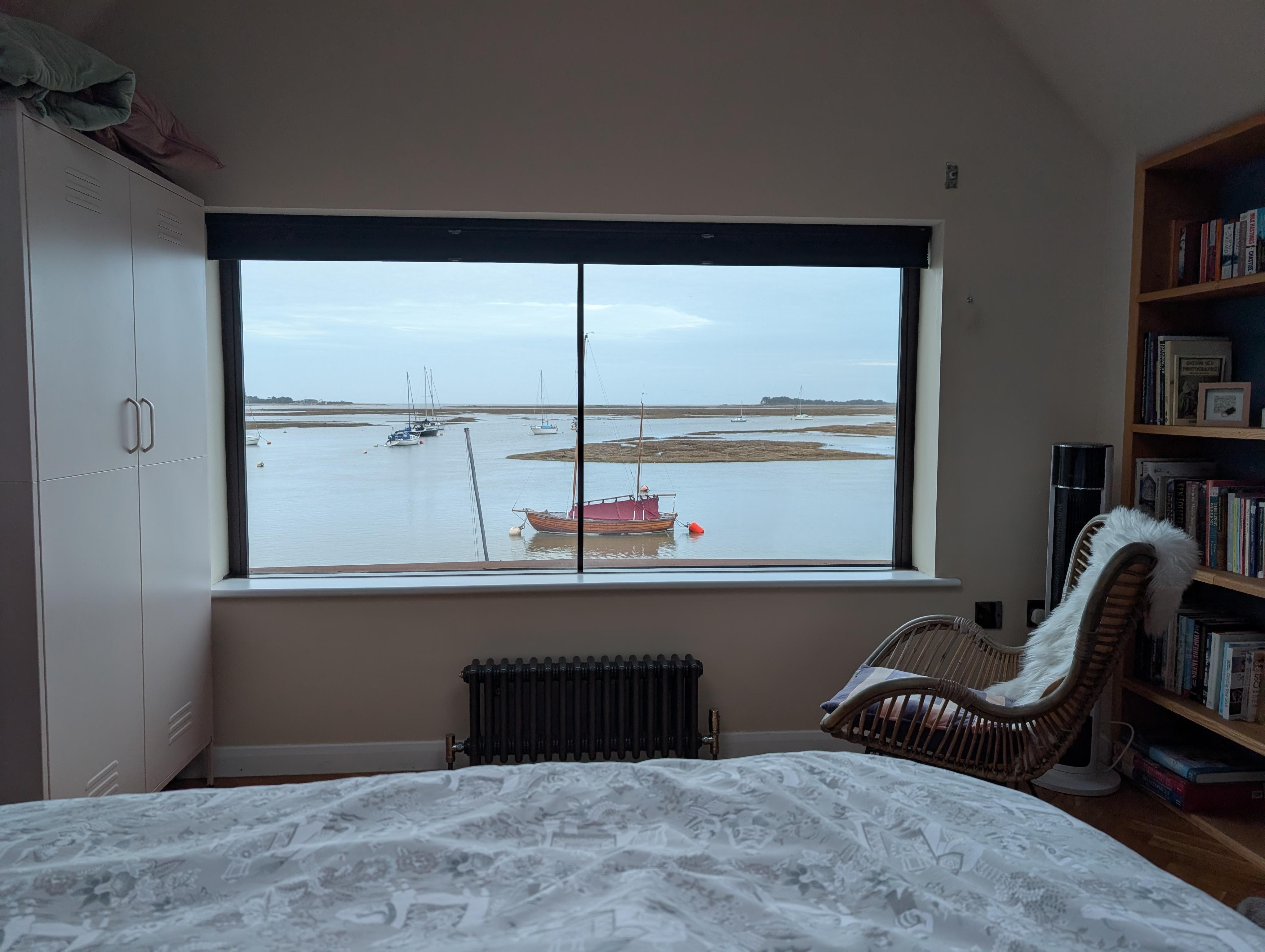 What a view to wake up to! I didn't bother with the blinds so I could see the view on waking up!