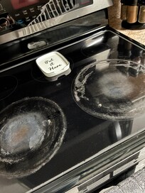 Documented stove was not clean upon arrival.