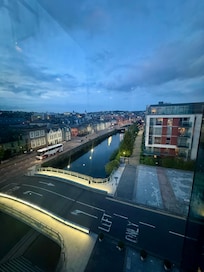 View from the 4th floor in relaxing lunge chairs. Nice place to relax and have a coffee before venturing out in to Cork