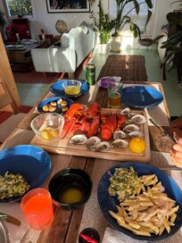 Had everything we needed to make and eat this feast!