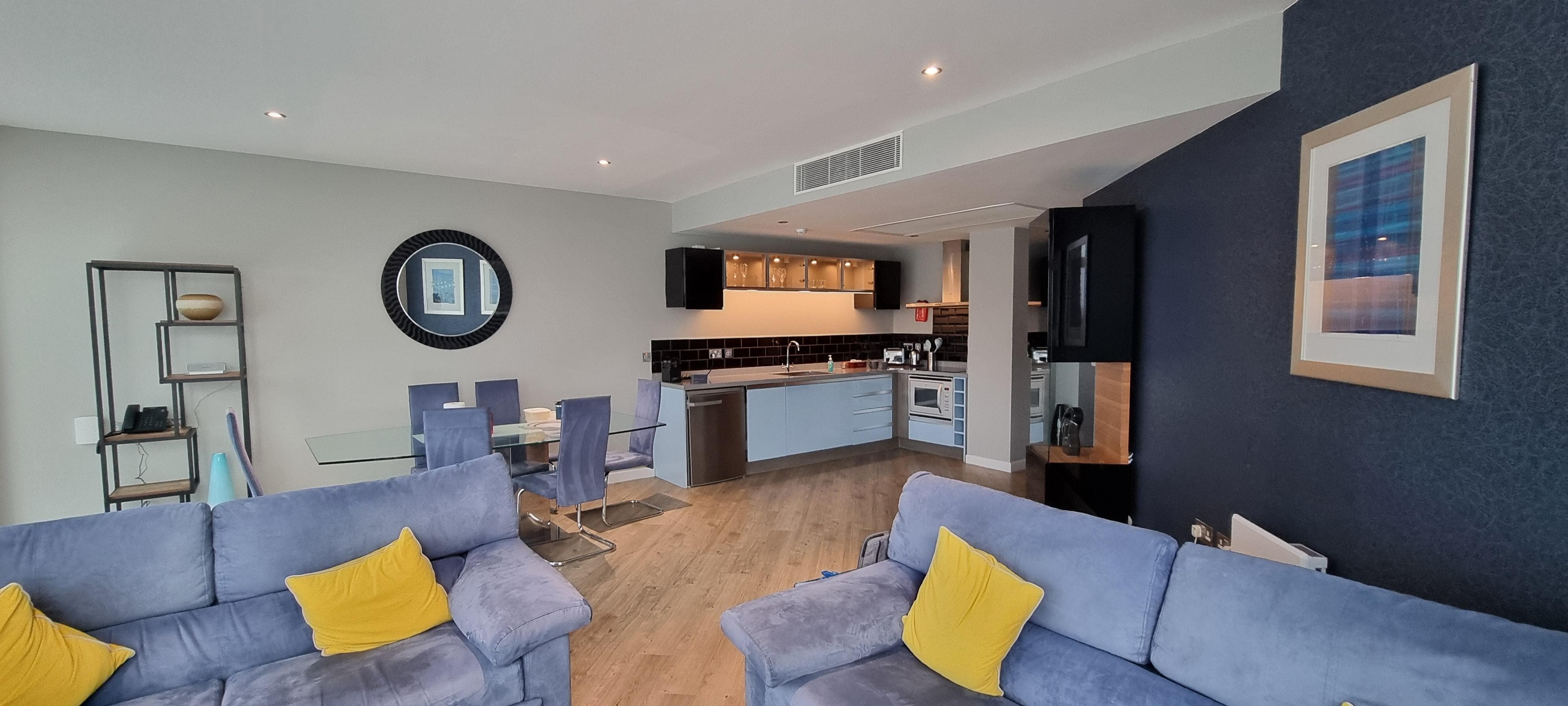 Spacious and modern open plan kitchen