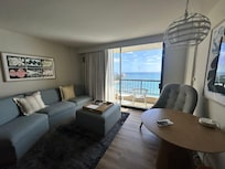Beautiful living space and gorgeous view of Waikiki beach