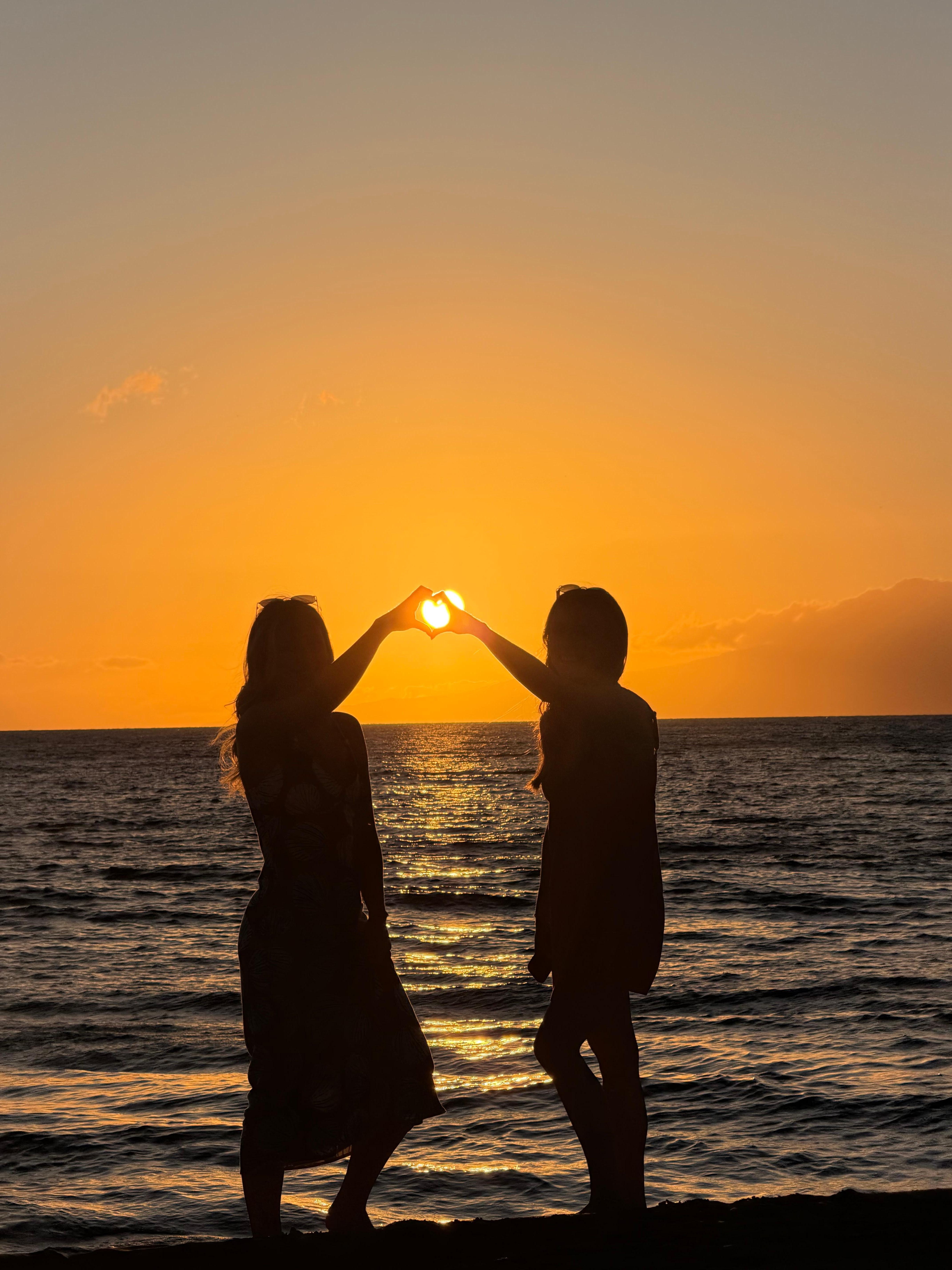 The sunset at the beach within walking distance of the condo.