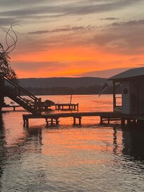 Beautiful sunset view from the dock.