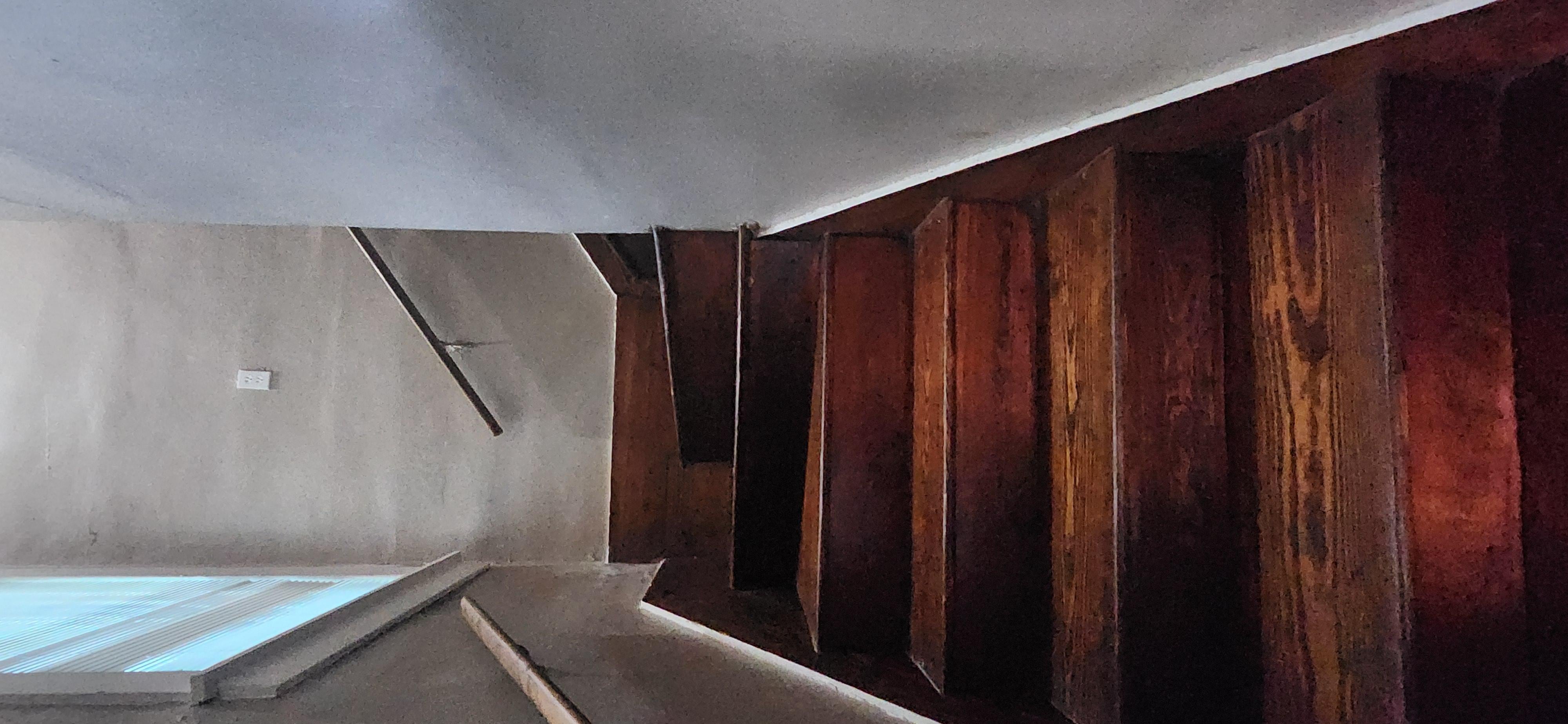 Stairs to upstairs unit not listed or pictured on site.