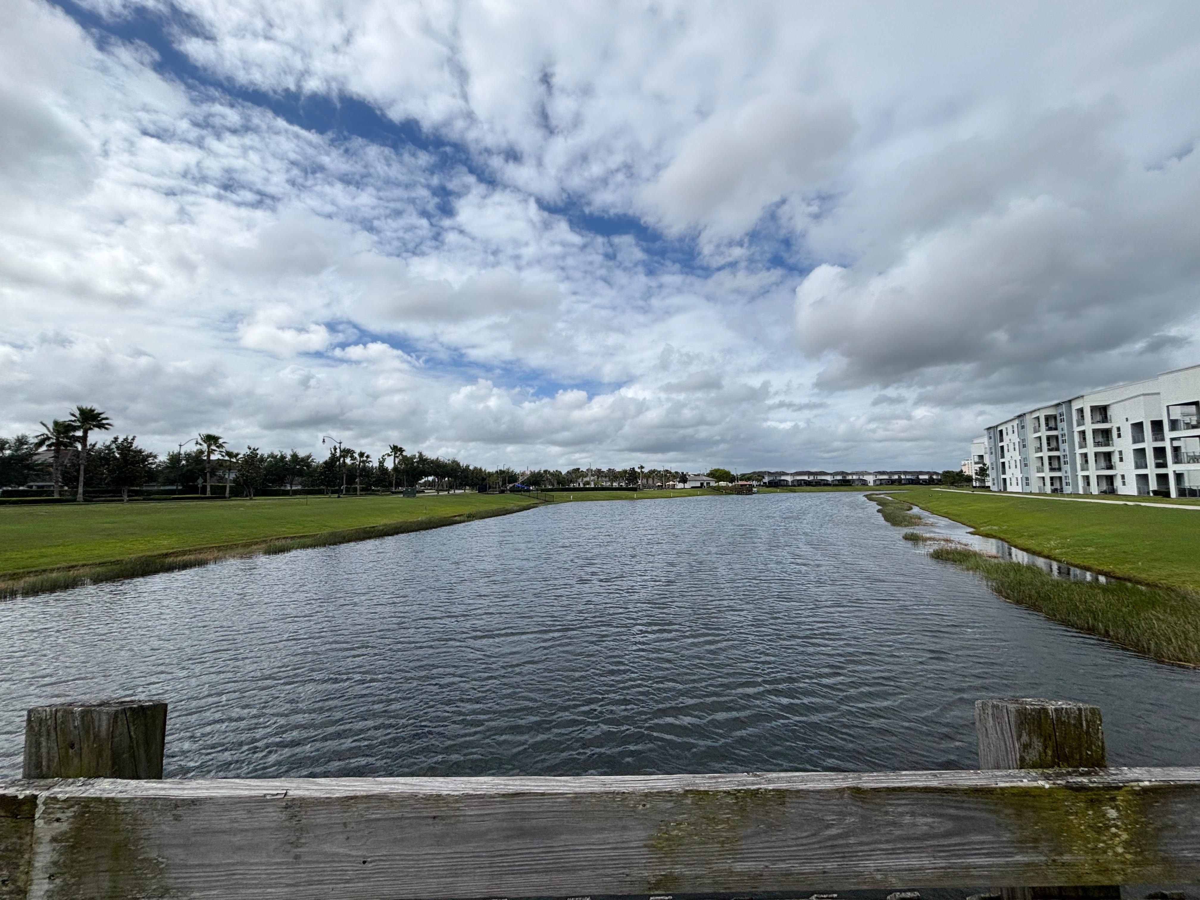 View across to the club house. 