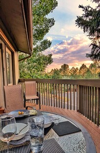 Sunset view from deck
