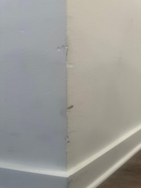 Wall banged up prior to our arrival