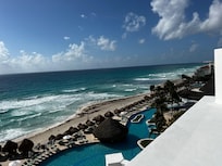 View of main pool from balcony