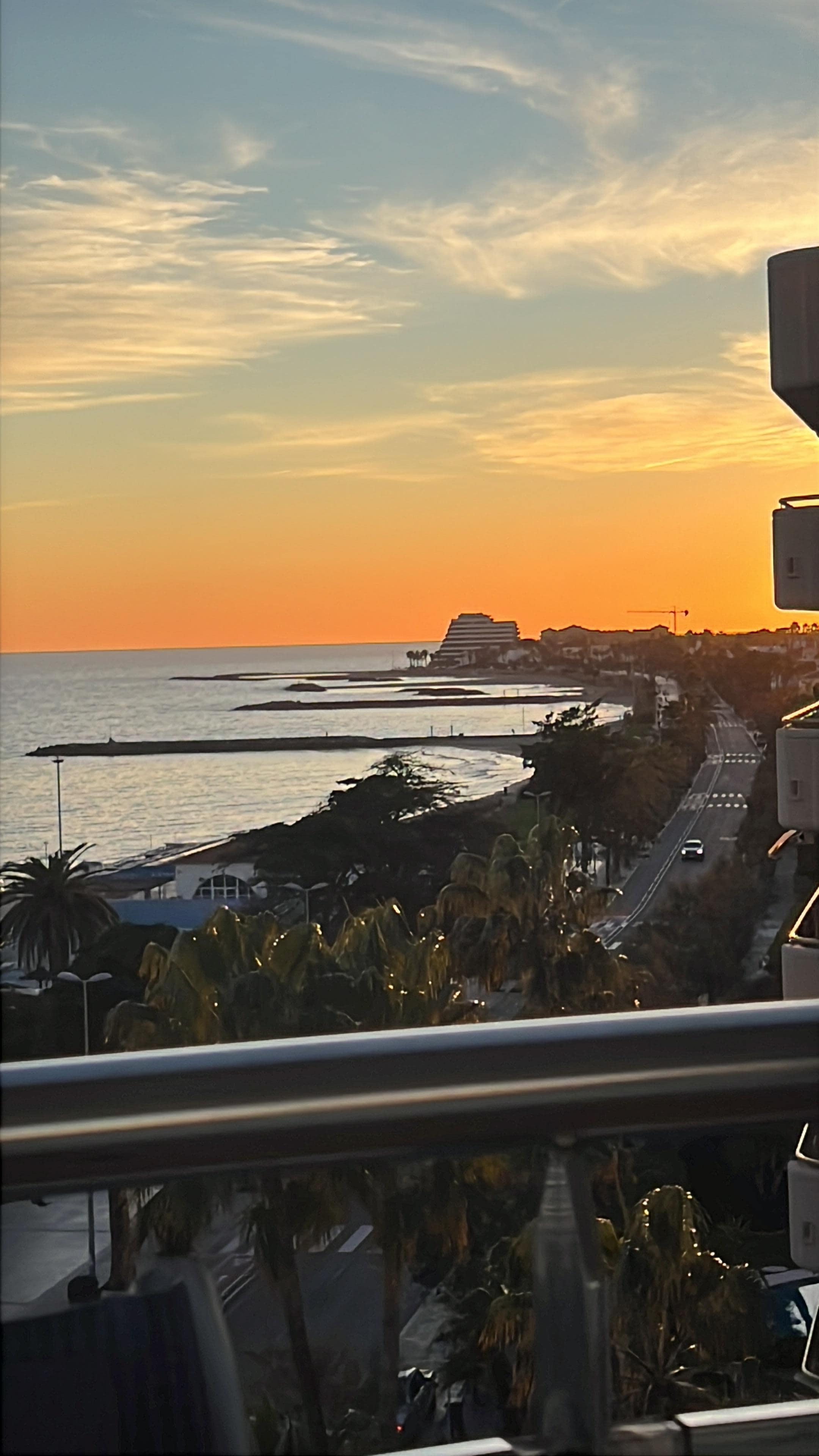 Sunset fra room 528 and all rooms with direct or partial sea view 