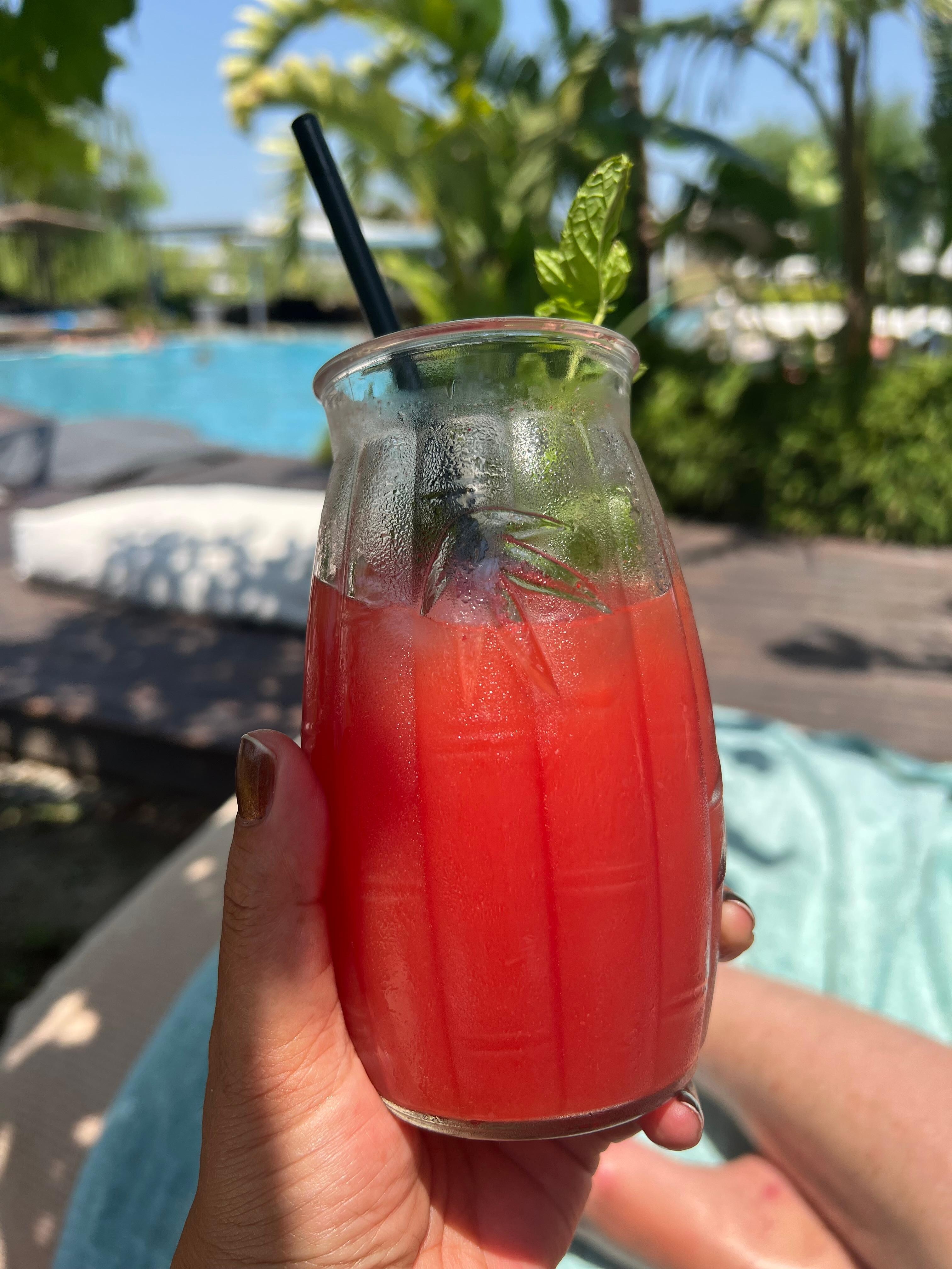 Enjoy fresh fruit and smoothies at the pool bar 