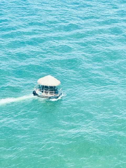 From floating Tiki bar