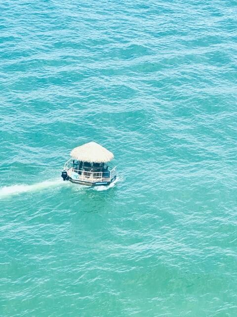 From floating Tiki bar 