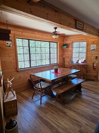 Open kitchen area with a beautiful view!