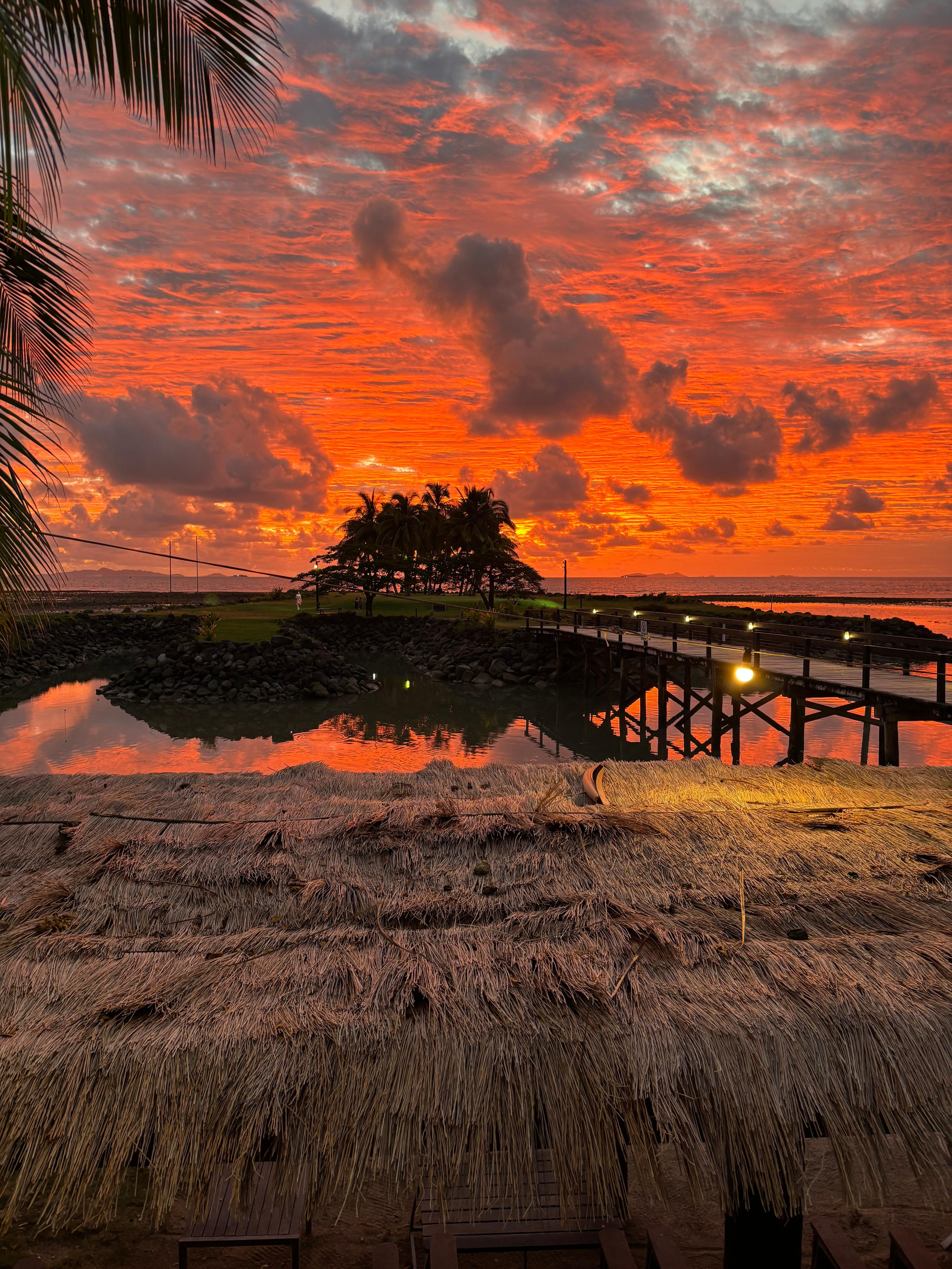 Sunset view from the bar.