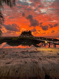 Sunset view from the bar.