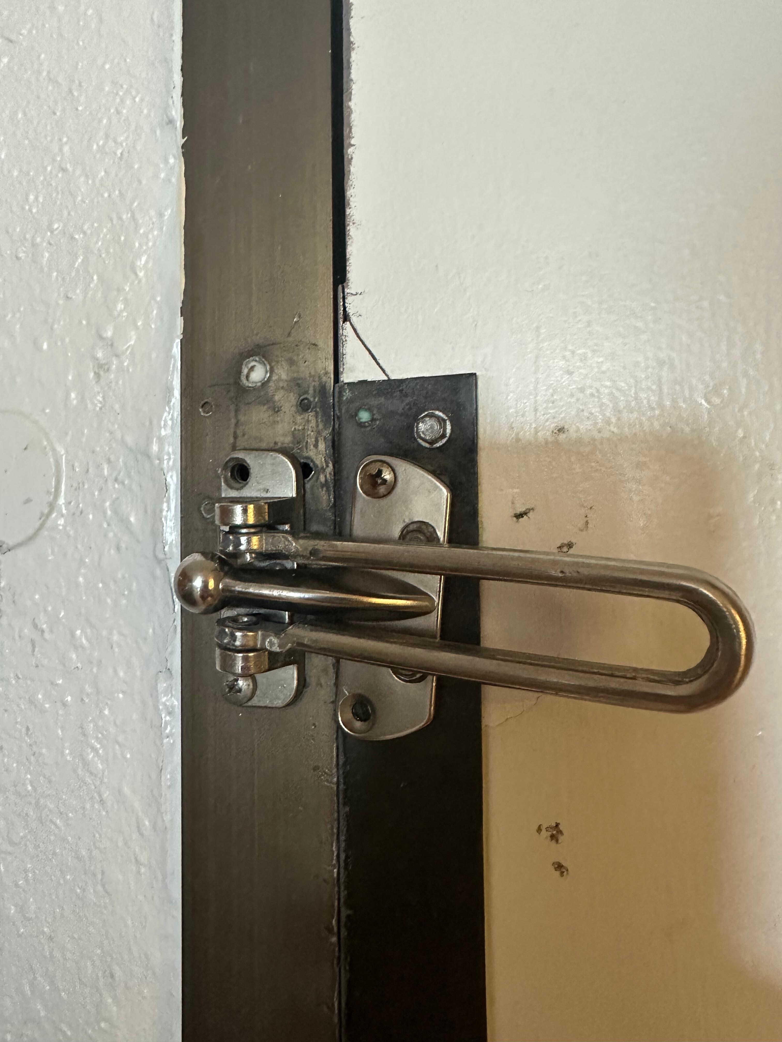 Door latch only had 2 screws and was loose