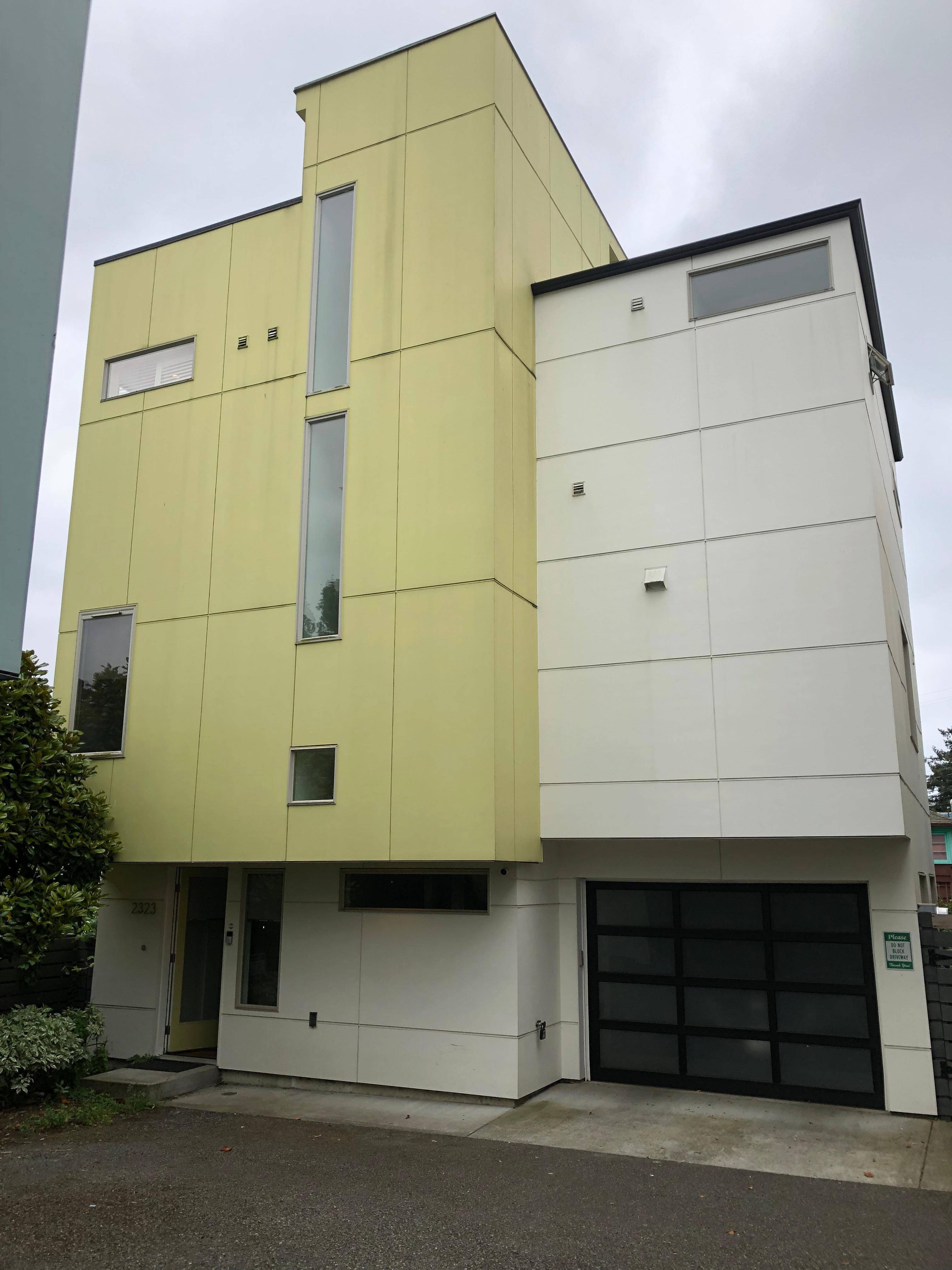 This house sits behind another where it is quiet and secluded.