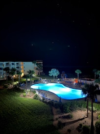 Balcony view at night