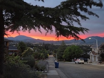View of sunset from the family room