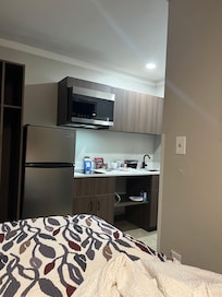 The kitchen area