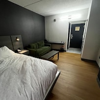 The shelf was bent and coming off the wall.