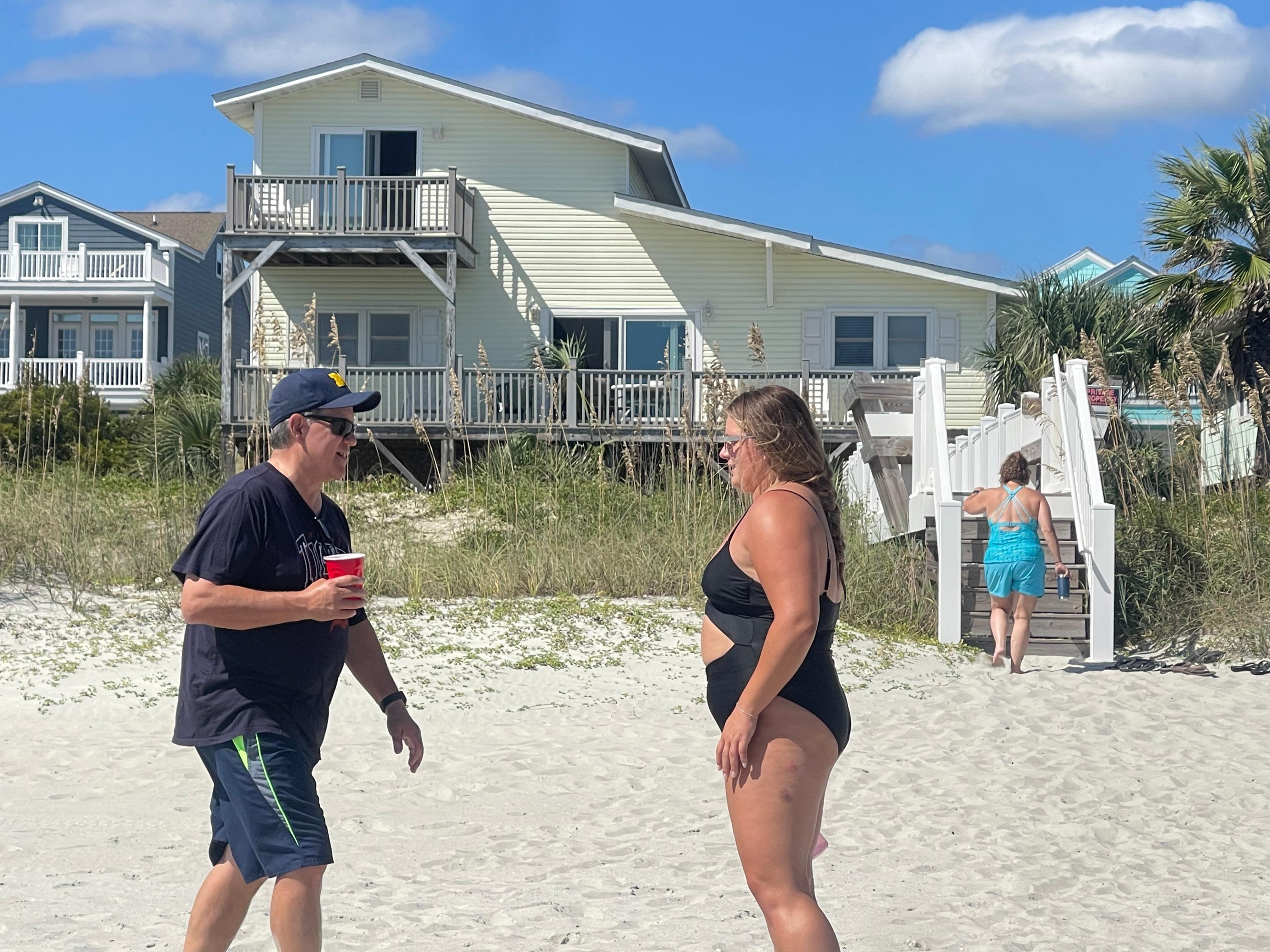 Direct beach access with private walkway from house to