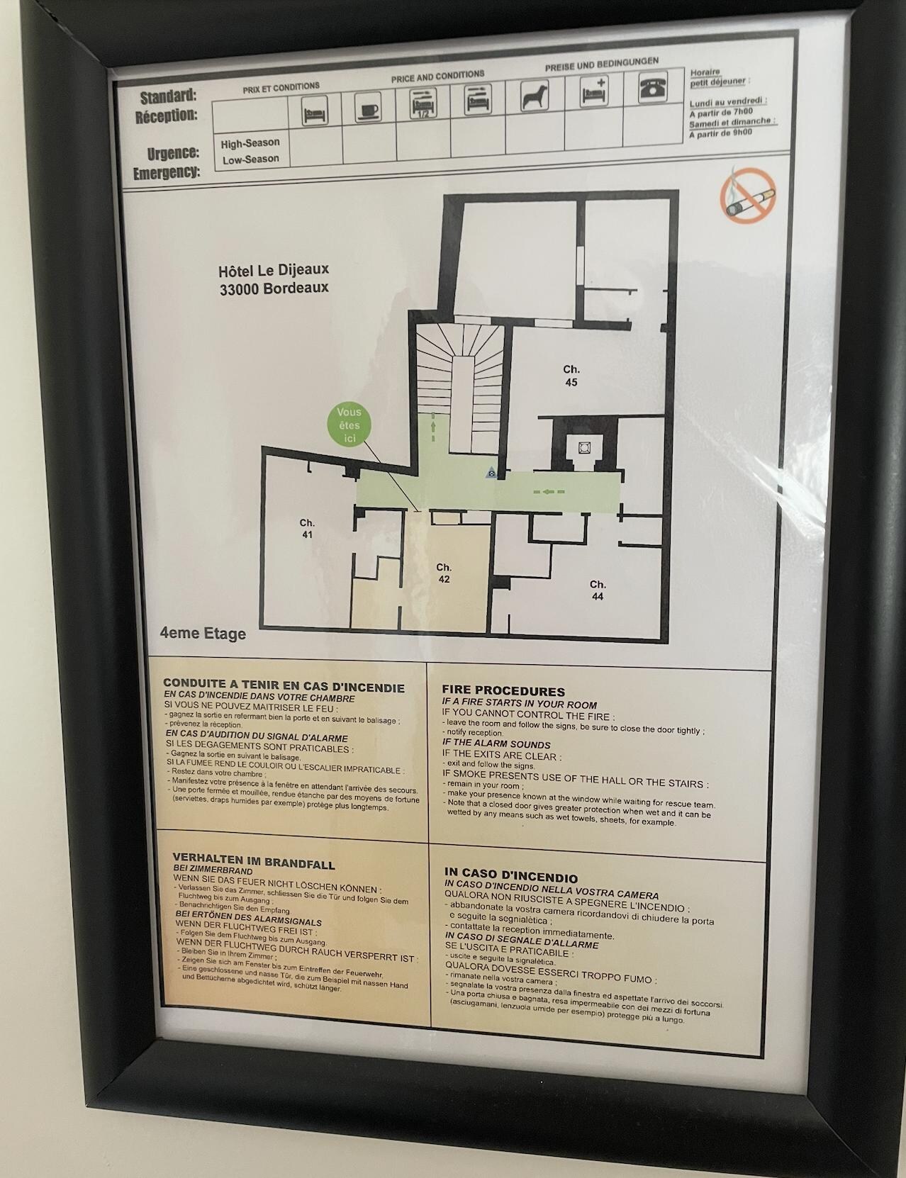 Ch. 42 was the smallest room on the top floor. Pretty sure 32, 22 and 12 would be the same.