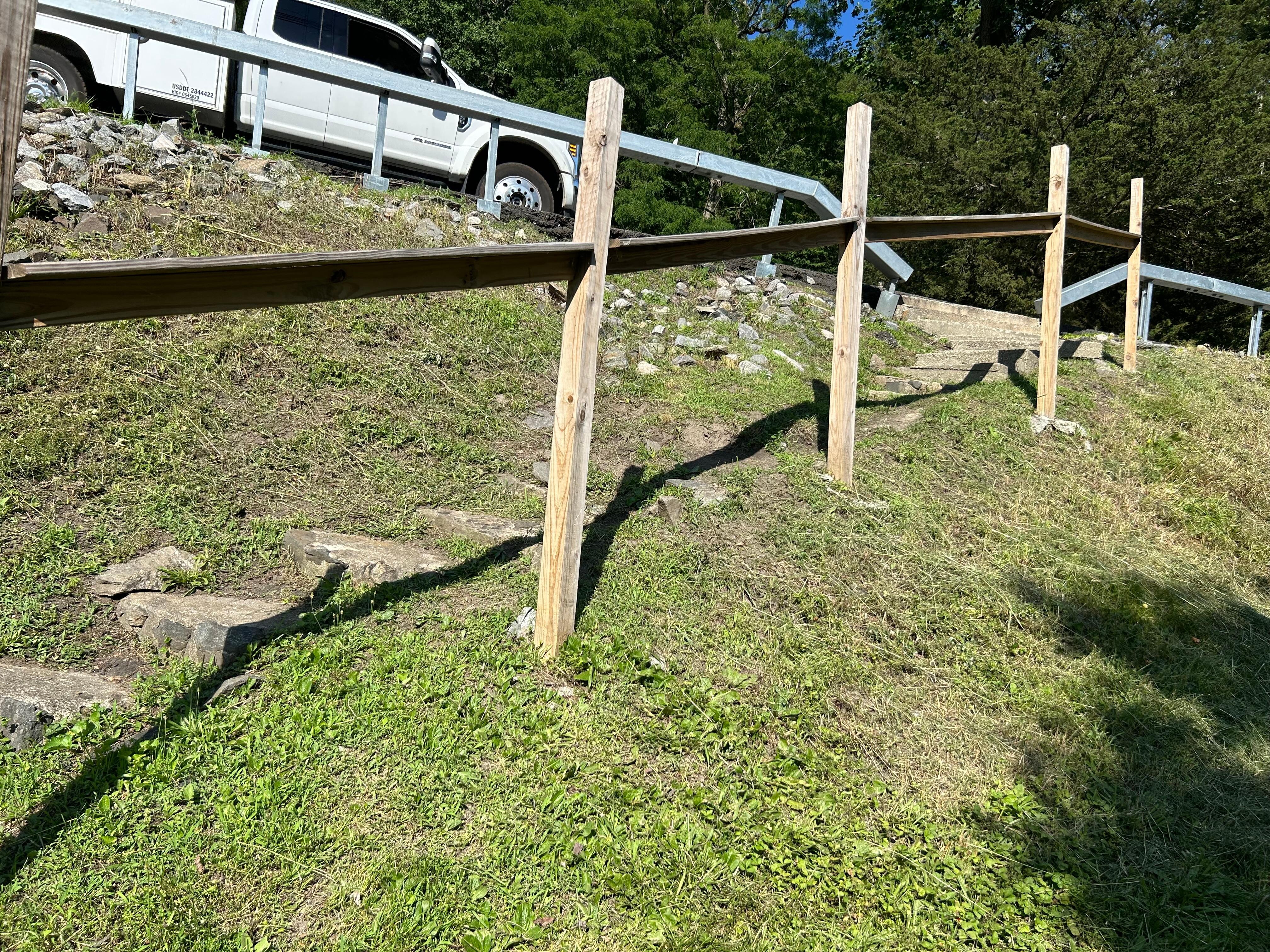 Very difficult to climb up path. Need to hold on tight to the railing.