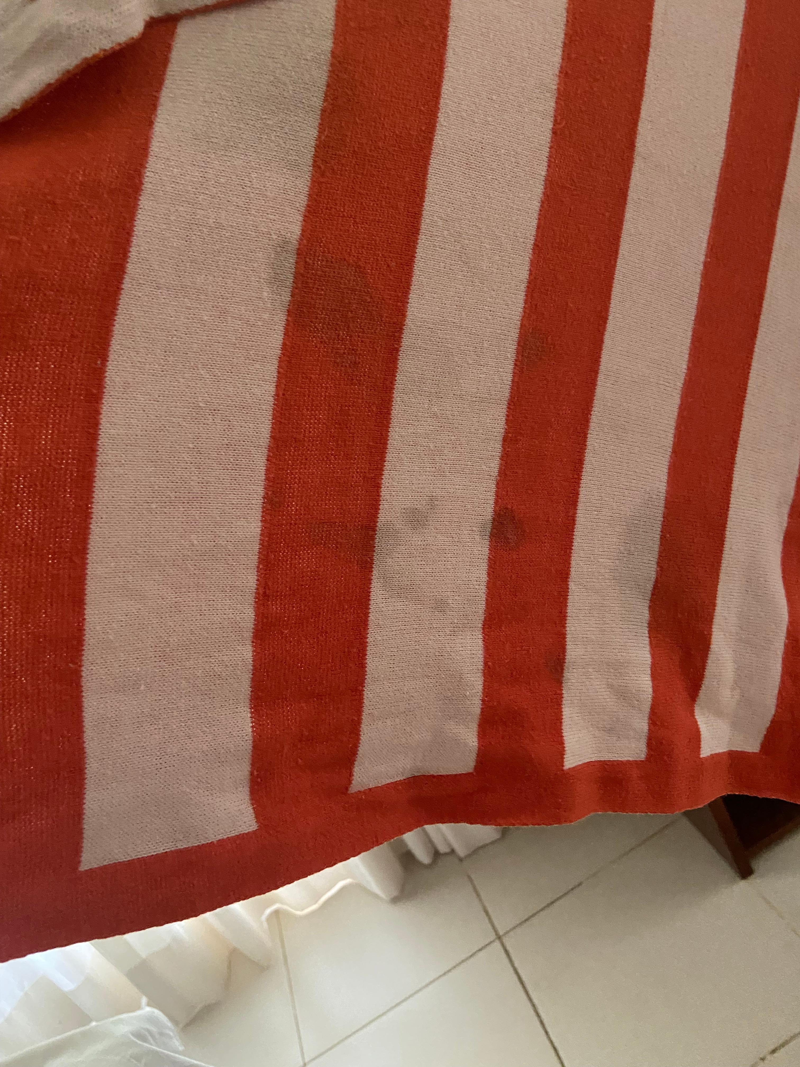 Bed cover when we checked in 