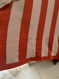 Bed cover when we checked in