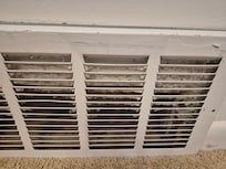 Furnace vent full of dust