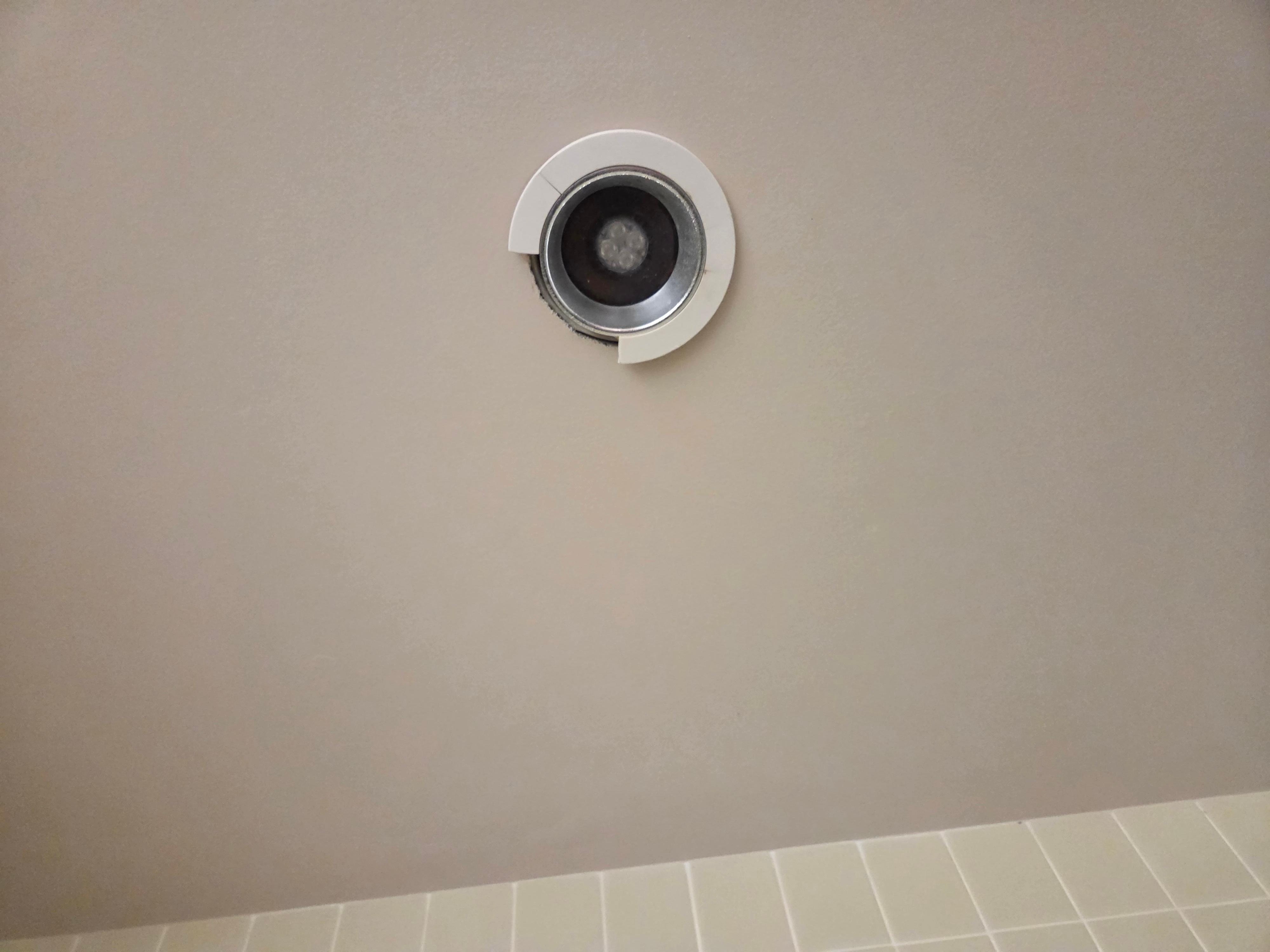 Broken light in showet