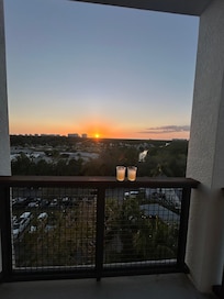 Sunset from balcony.