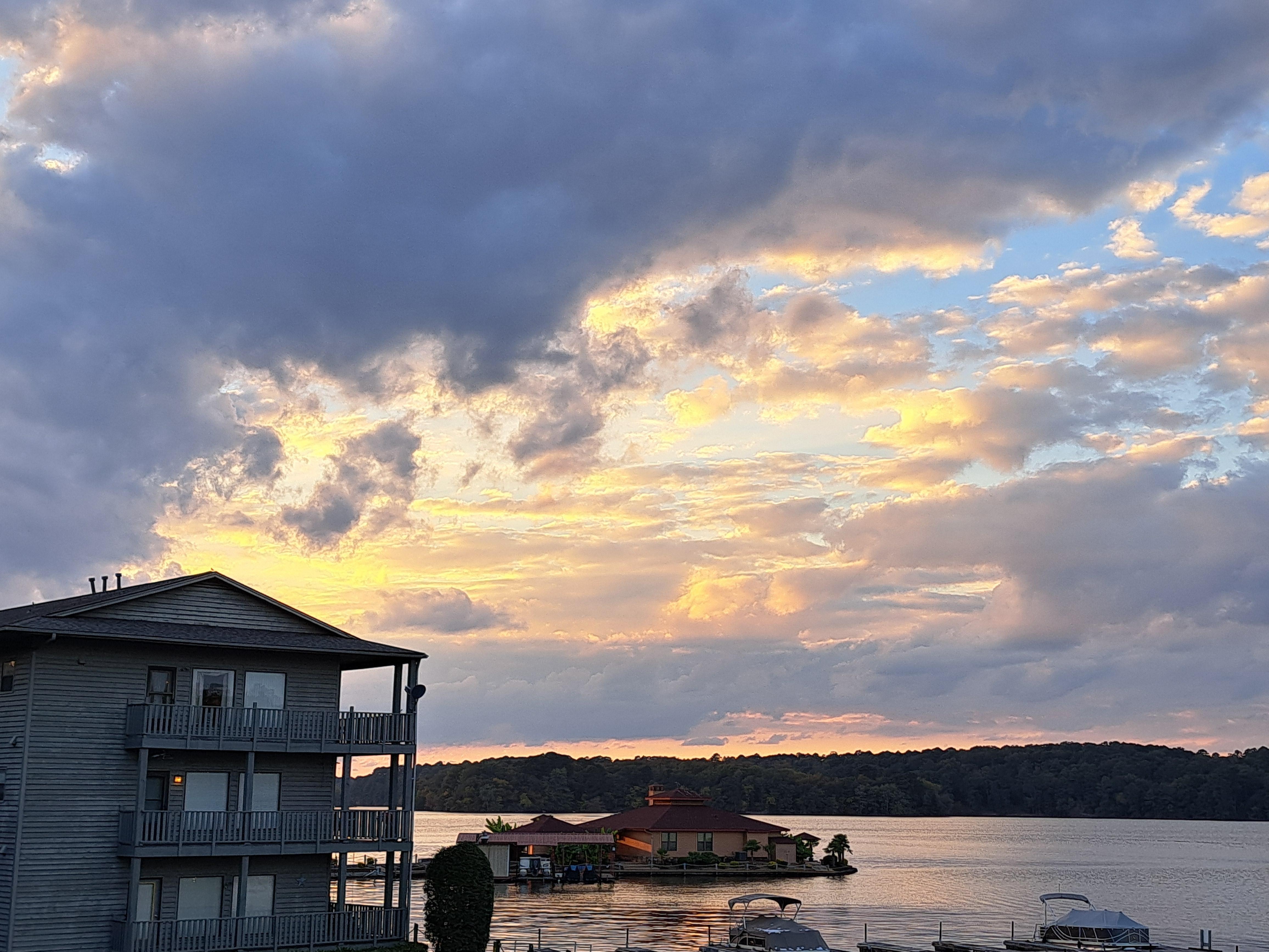 View @ sunset from the deck. 