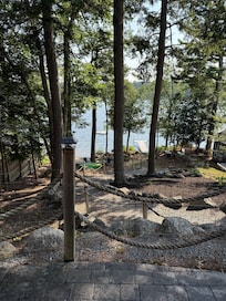 Gorgeous lawn with rock gardens