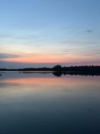 Sun rise on the private pier.
